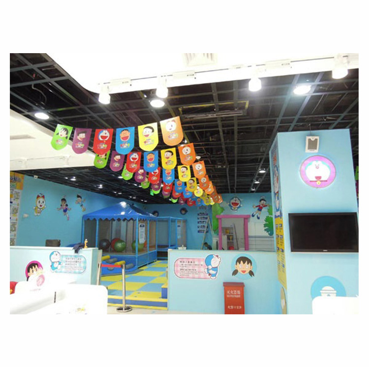 青岛多啦A梦万达店双面喷吊旗